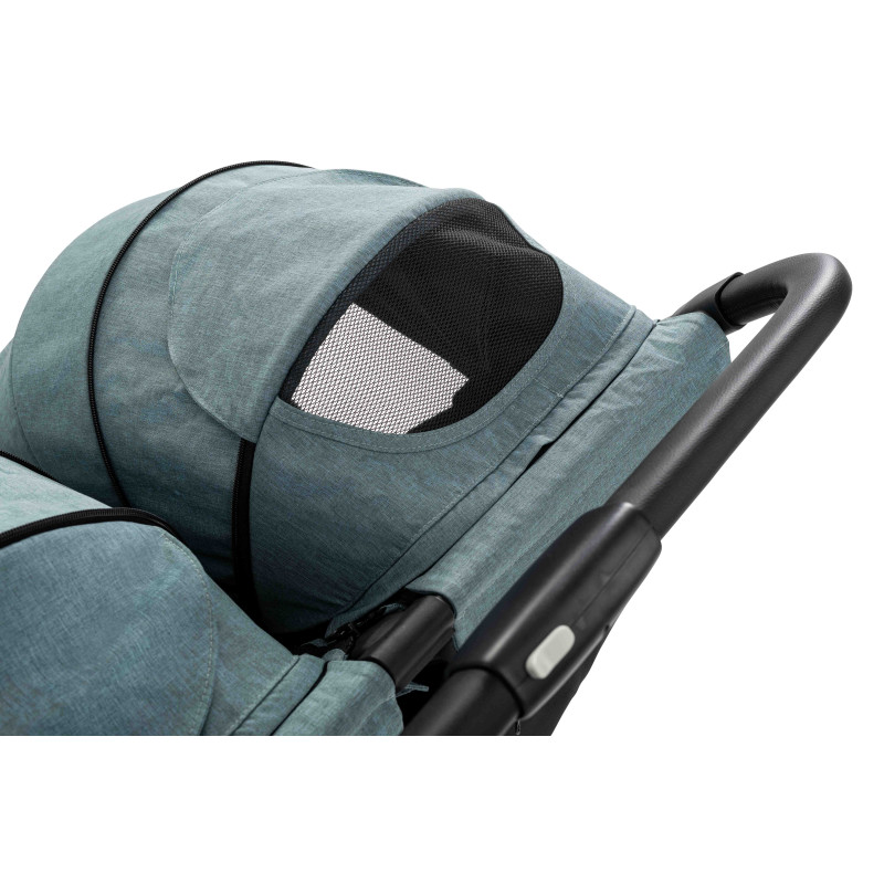 Прогулянкова коляска FreeON Active TWIN чорно-зелена