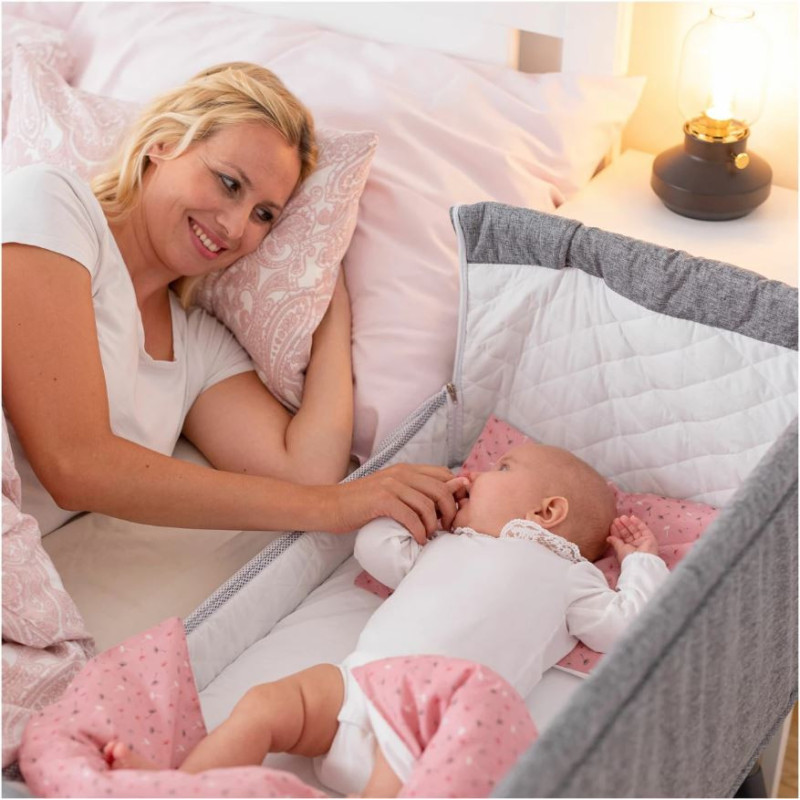 Ліжечко для дитини приставне FreeON Close and Free grey