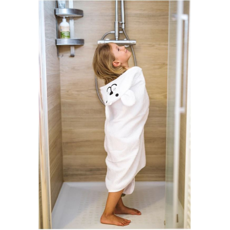 Рушник дитячий з капюшоном і вушками Bubaba by FreeON TEDDY White 110х75