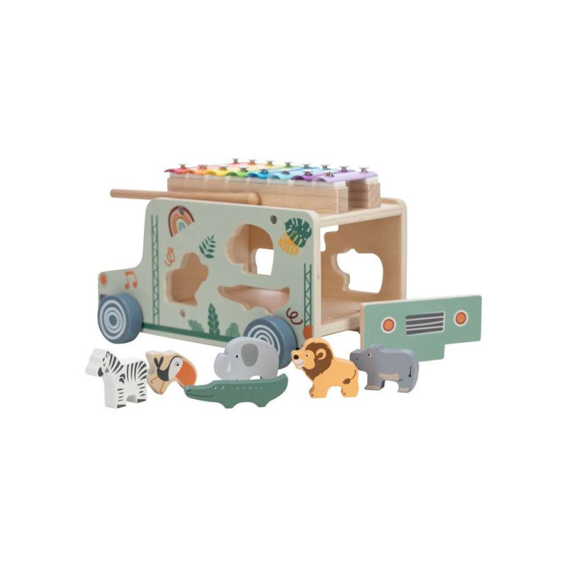 Дерев'яна вантажівка FreeON з ксилофоном multicolour