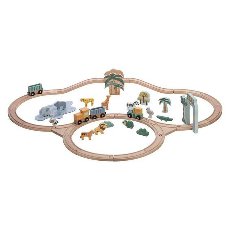 Деревяна залізниця FreeON з вагонами