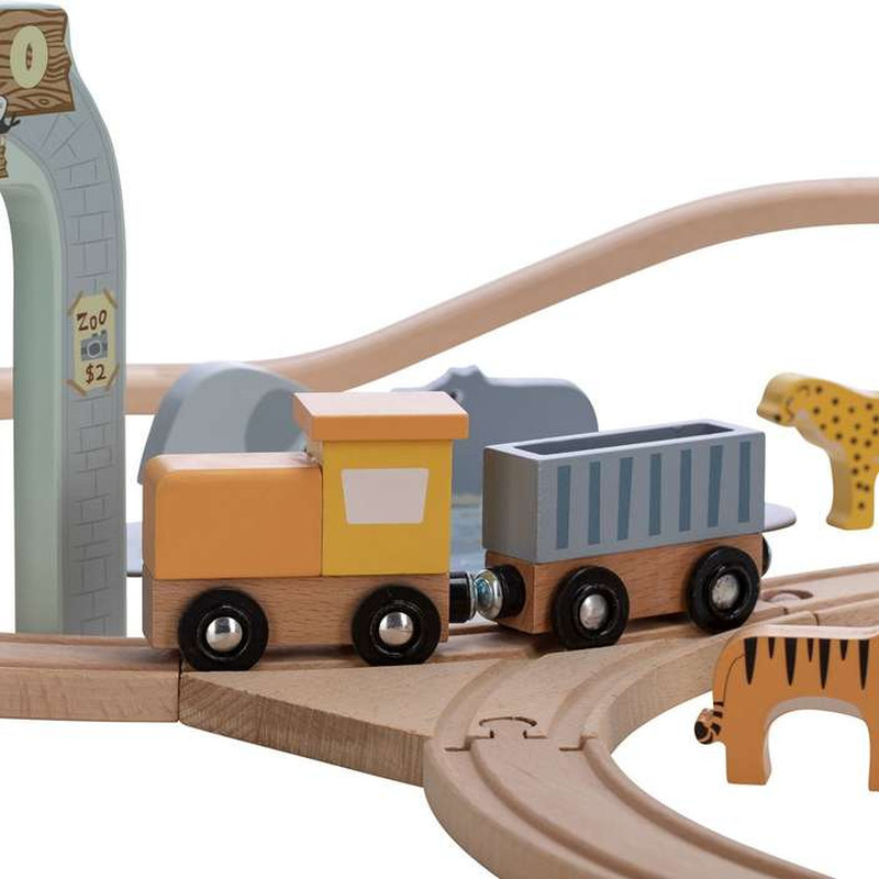 Деревяна залізниця FreeON з вагонами