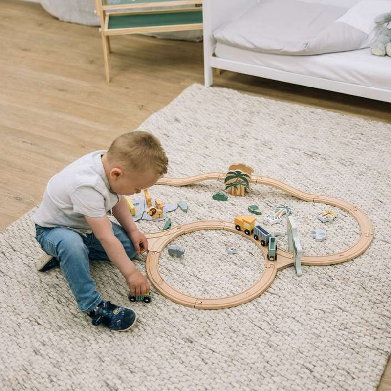 Деревяна залізниця FreeON з вагонами