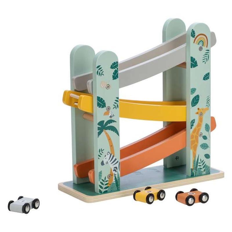 Деревяний міні-гараж з автомобілями FreeON multicolour