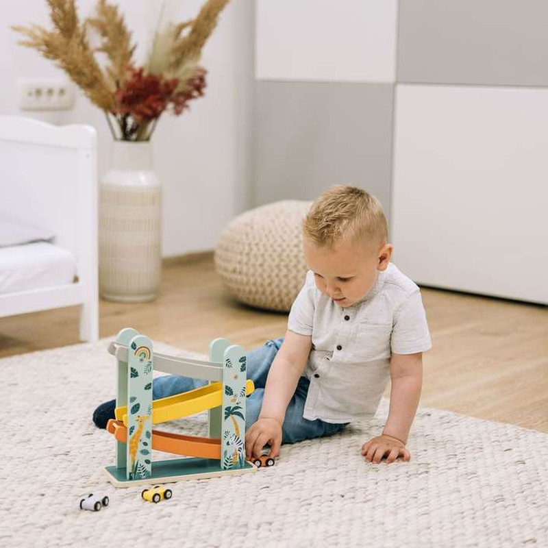 Деревяний міні-гараж з автомобілями FreeON multicolour