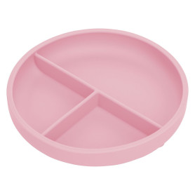 Силіконова тарілка дитяча FreeON pink