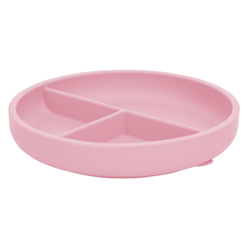 Силіконова тарілка дитяча FreeON pink
