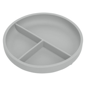 Силіконова тарілка дитяча FreeON grey