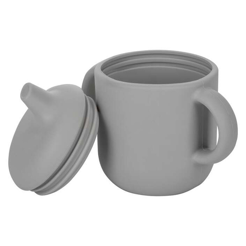 Силіконова чашка дитяча FreeON з ручками grey