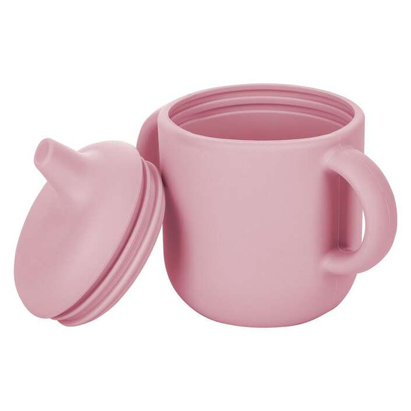 Силіконова чашка дитяча FreeON з ручками pink