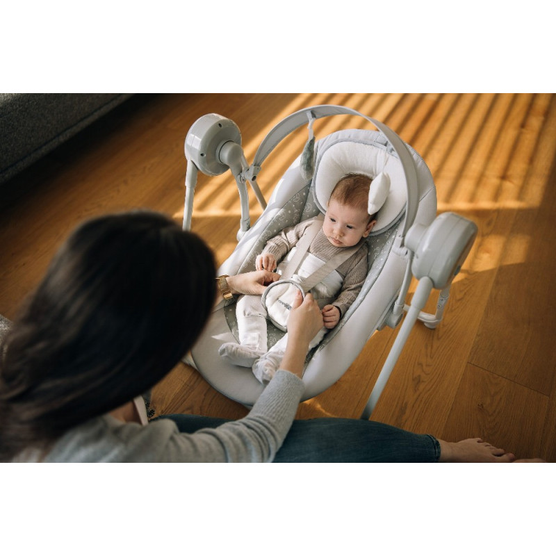 Гойдалка дитяча FreeON Snuggy stars light grey