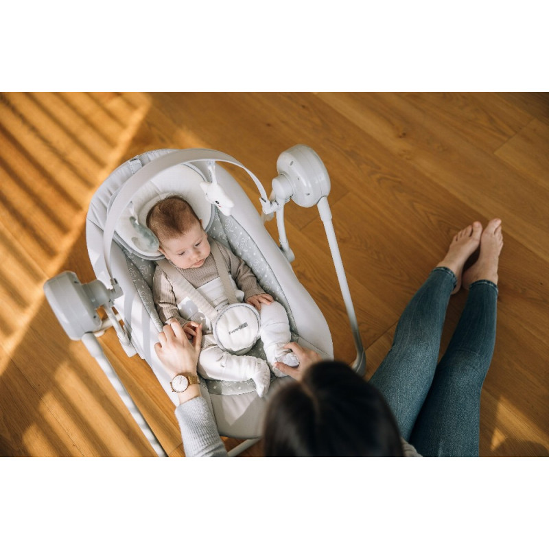 Гойдалка дитяча FreeON Snuggy stars light grey