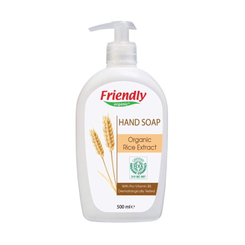 Мило Friendly Organic Екологічне для рук Екстракт рису 500мл.