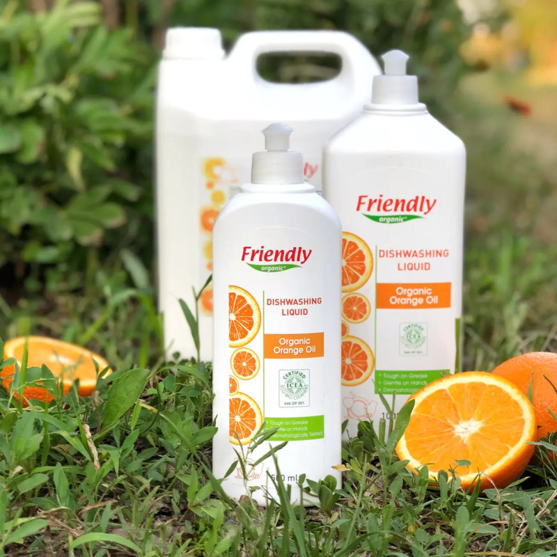 Засіб Friendly Organic Органічний для миття посуду торговельної марки Апельсинове масло 1000мл.