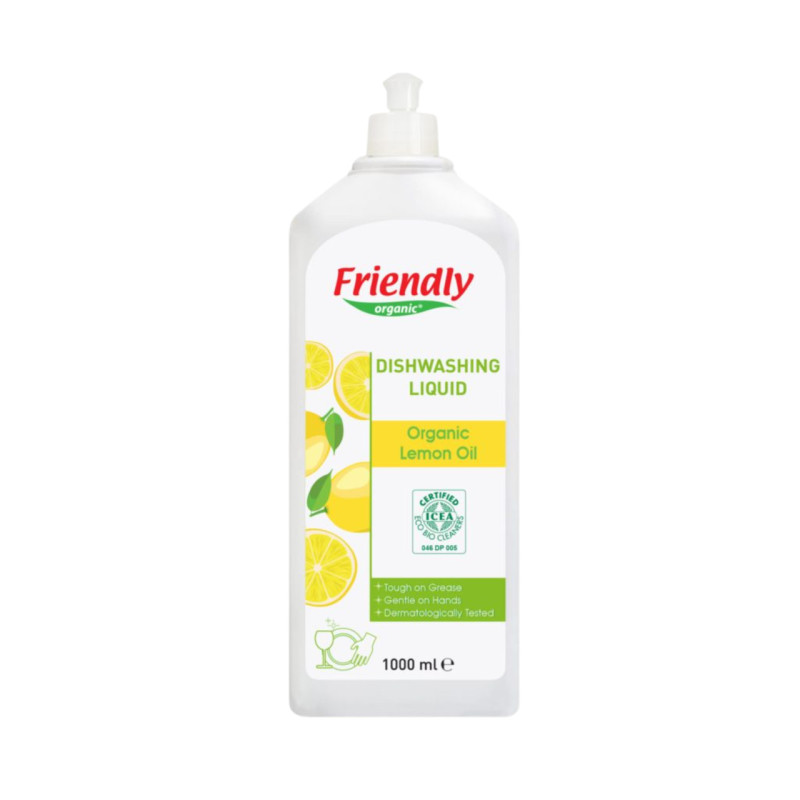 Засіб Friendly Organic Органічний для миття посуду торговельної марки Лимонний сік 1000мл.