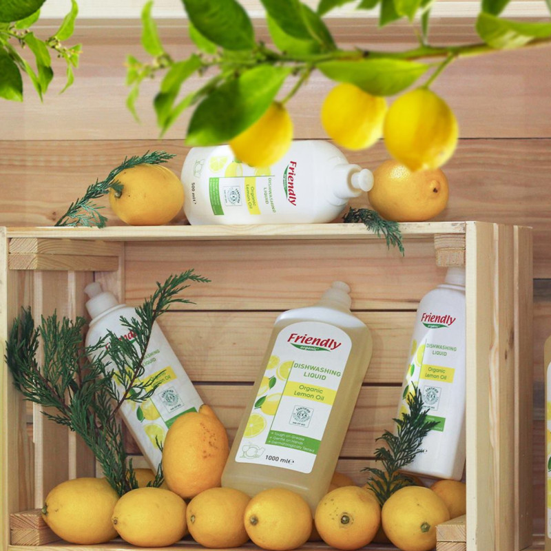 Засіб Friendly Organic Органічний для миття посуду торговельної марки Лимонний сік 1000мл.