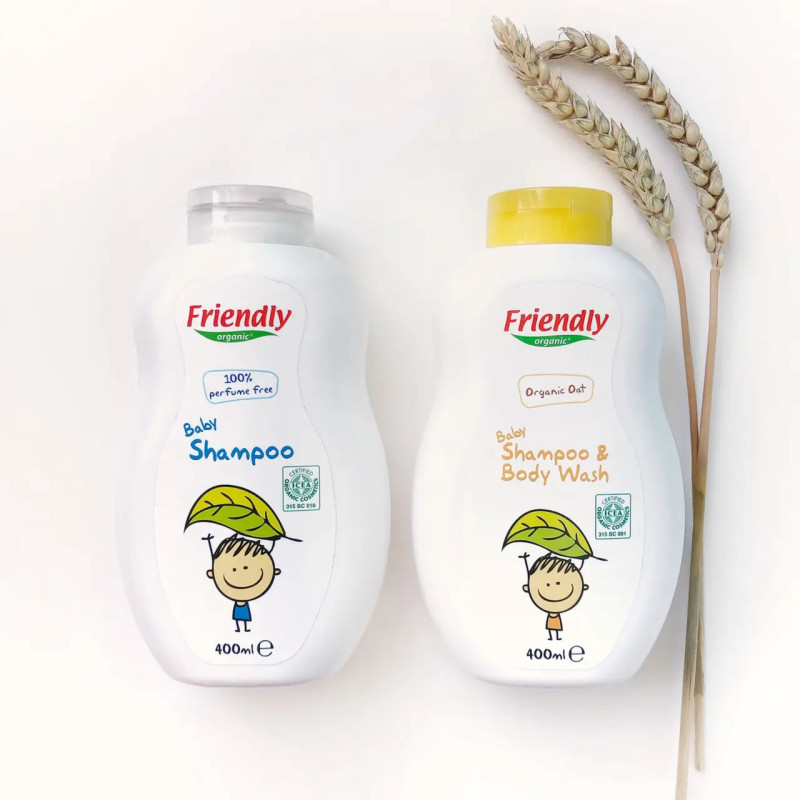 Шампунь Friendly Organic Дитячий -гель для купання торговельної марки “”Екстракт вівса400мл