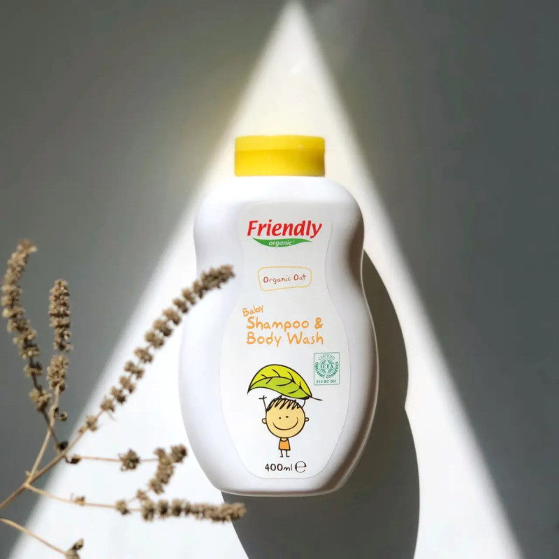 Шампунь Friendly Organic Дитячий -гель для купання торговельної марки “”Екстракт вівса400мл