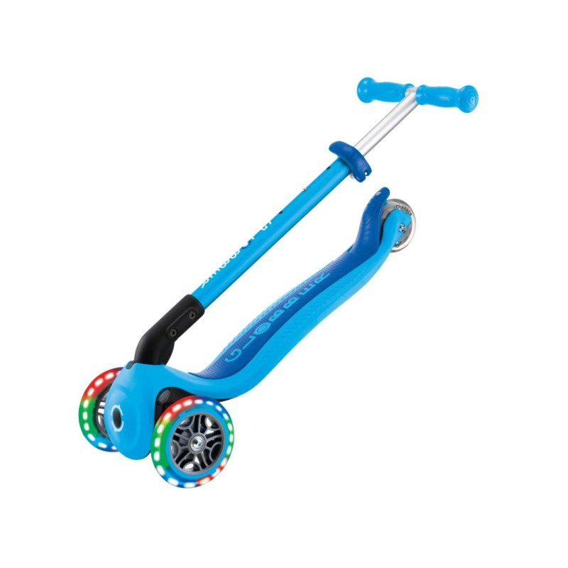 Самокат GLOBBER PRIMO FOLDABLE LIGHTS, блакитний, колеса з підсвіткою, 50кг, 3+