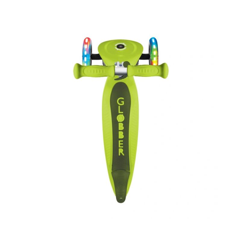 Самокат GLOBBER PRIMO FOLDABLE LIGHTS, зелений, колеса з підсвіткою, 50кг, 3+