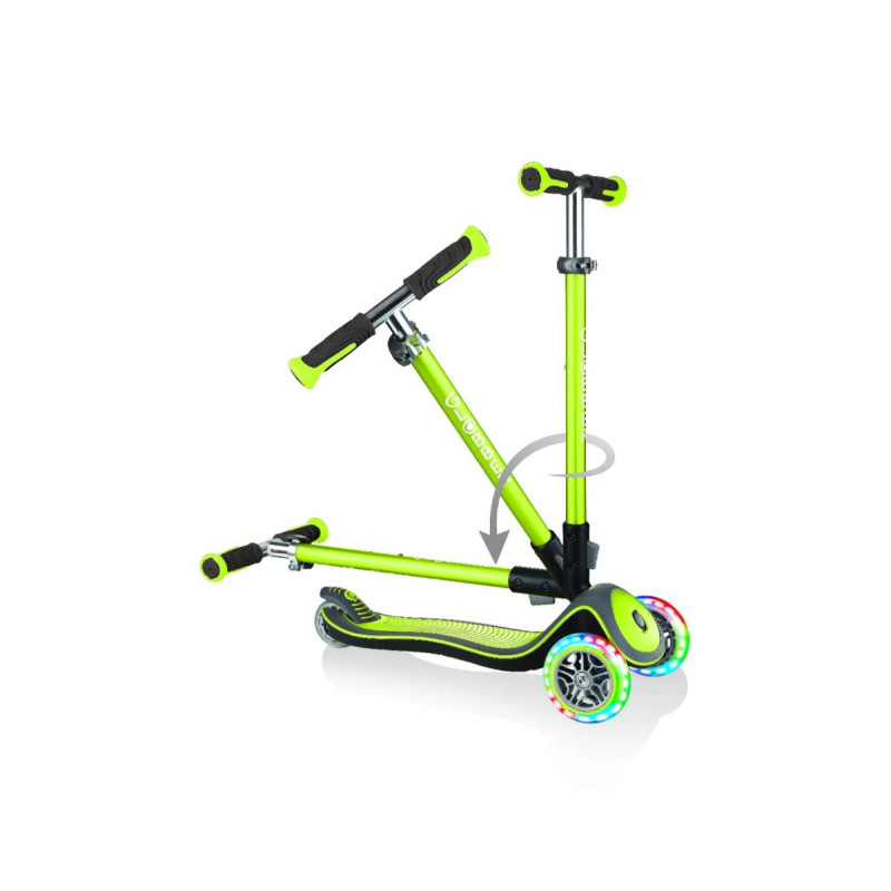 Самокат GLOBBER ELITE DELUXE зелений, колеса з підсвіткою, 50кг, 3+, 3 колеса