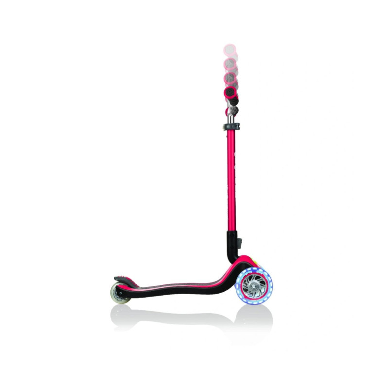 Самокат GLOBBER ELITE PRIME червоний, колеса з підсвіткою, 50кг, 3+, 3 колеса