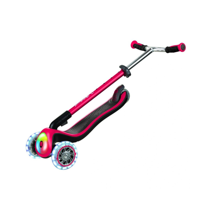 Самокат GLOBBER ELITE PRIME червоний, колеса з підсвіткою, 50кг, 3+, 3 колеса