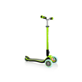 Самокат GLOBBER ELITE PRIME зелений, колеса з підсвіткою, 50кг, 3+, 3 колеса