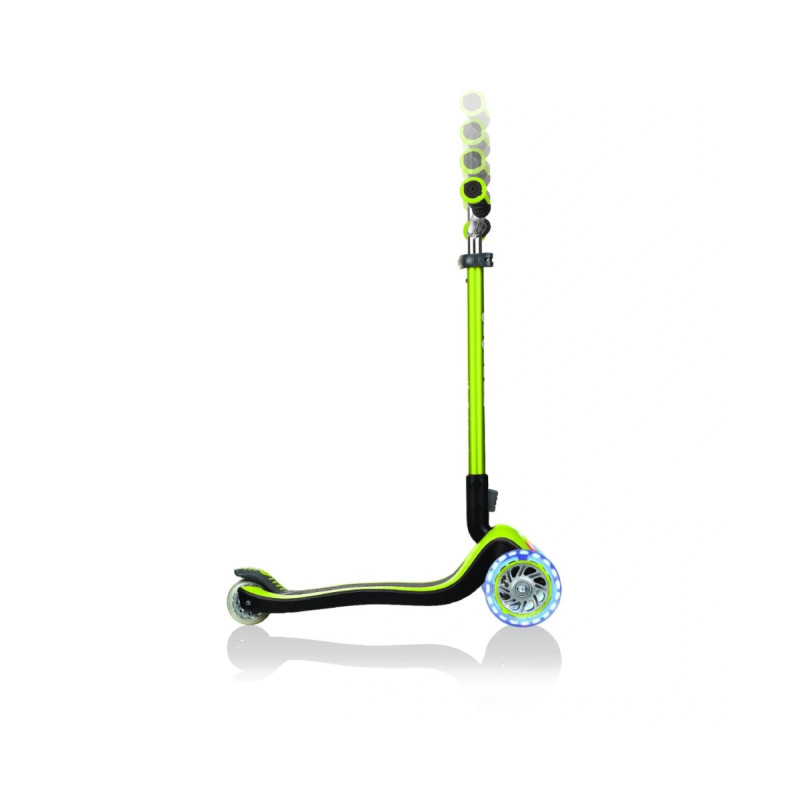 Самокат GLOBBER ELITE PRIME зелений, колеса з підсвіткою, 50кг, 3+, 3 колеса