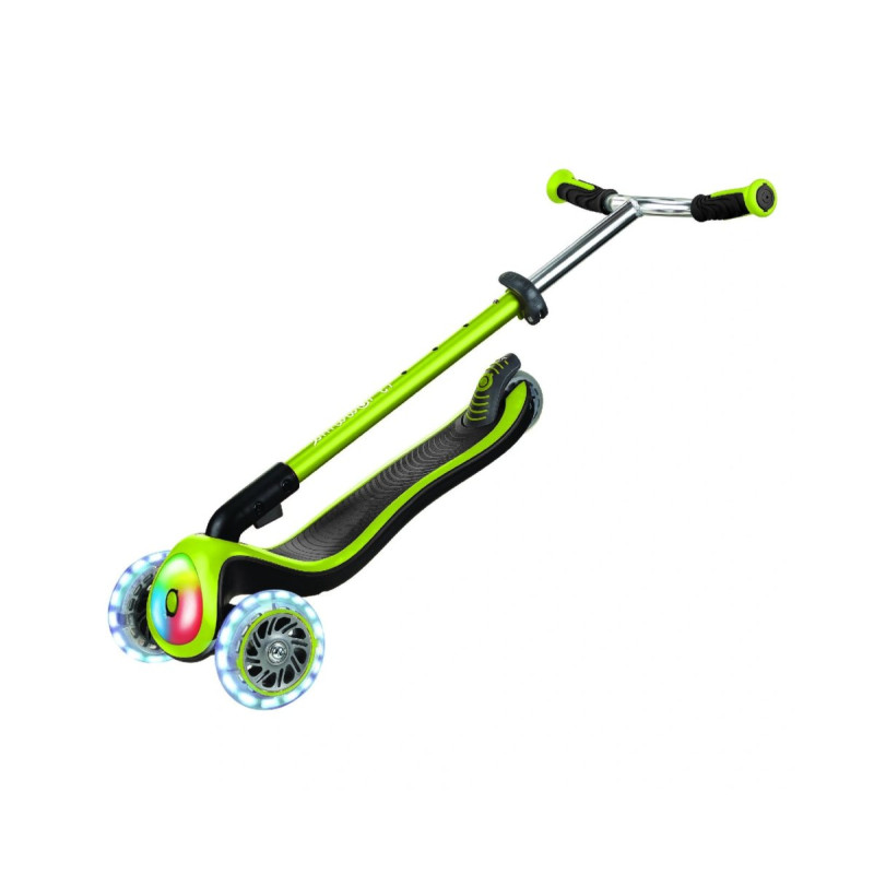 Самокат GLOBBER ELITE PRIME зелений, колеса з підсвіткою, 50кг, 3+, 3 колеса