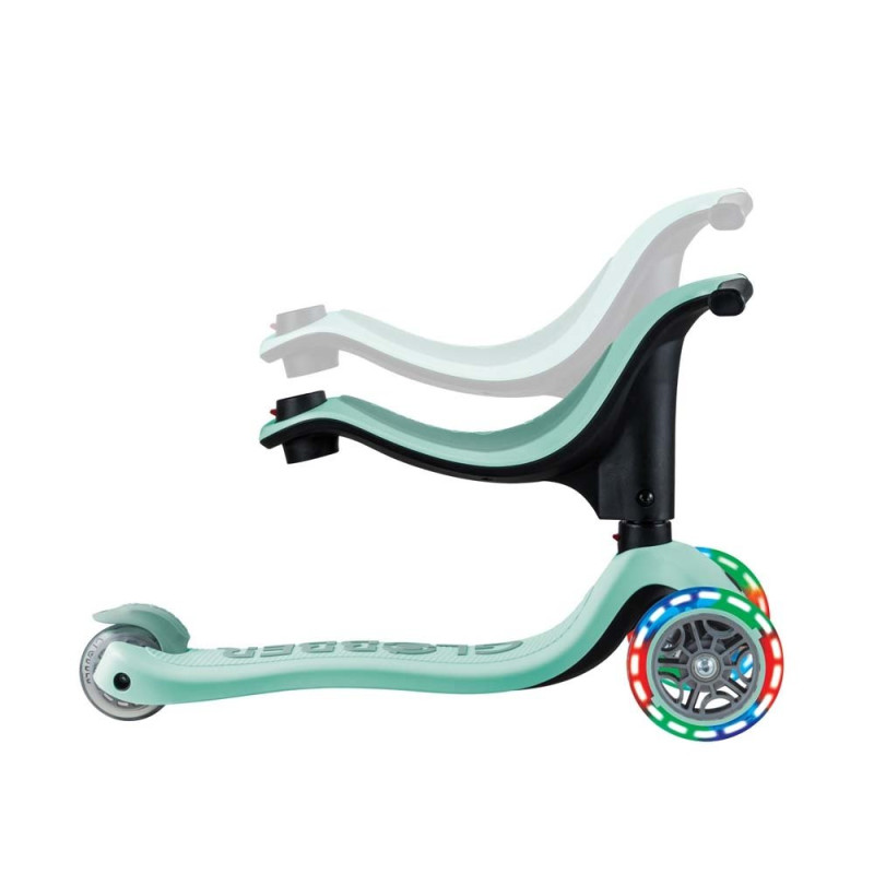Самокат GLOBBER 4 в 1 GO UP SPORTY, колеса що світяться м'ятно-фісташковий