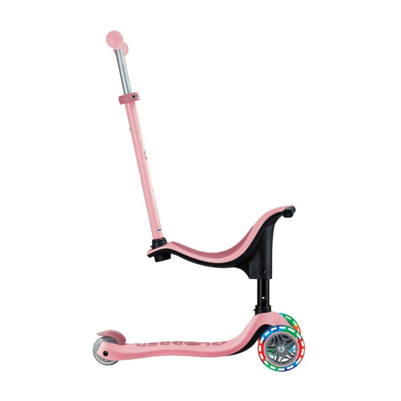 Самокат GLOBBER 4 в 1 GO UP SPORTY, колеса що світяться пастельно-рожевий