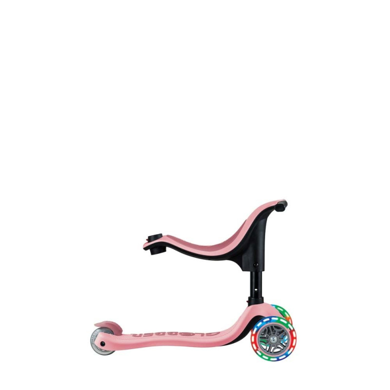 Самокат GLOBBER 4 в 1 GO UP SPORTY, колеса що світяться пастельно-рожевий