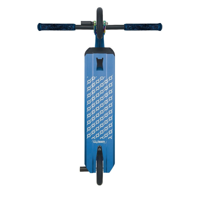 Самокат GLOBBER GS900 DELUXE черно-синий, трюковой, с пегами, до 100кг, 8+
