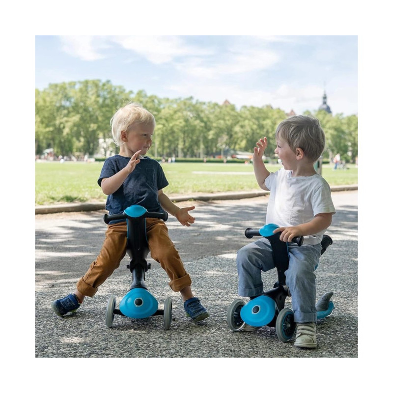 Самокат GLOBBER GO UP DELUXE LIGHTS 5в1 м'ятний, колеса світяться 20/50кг