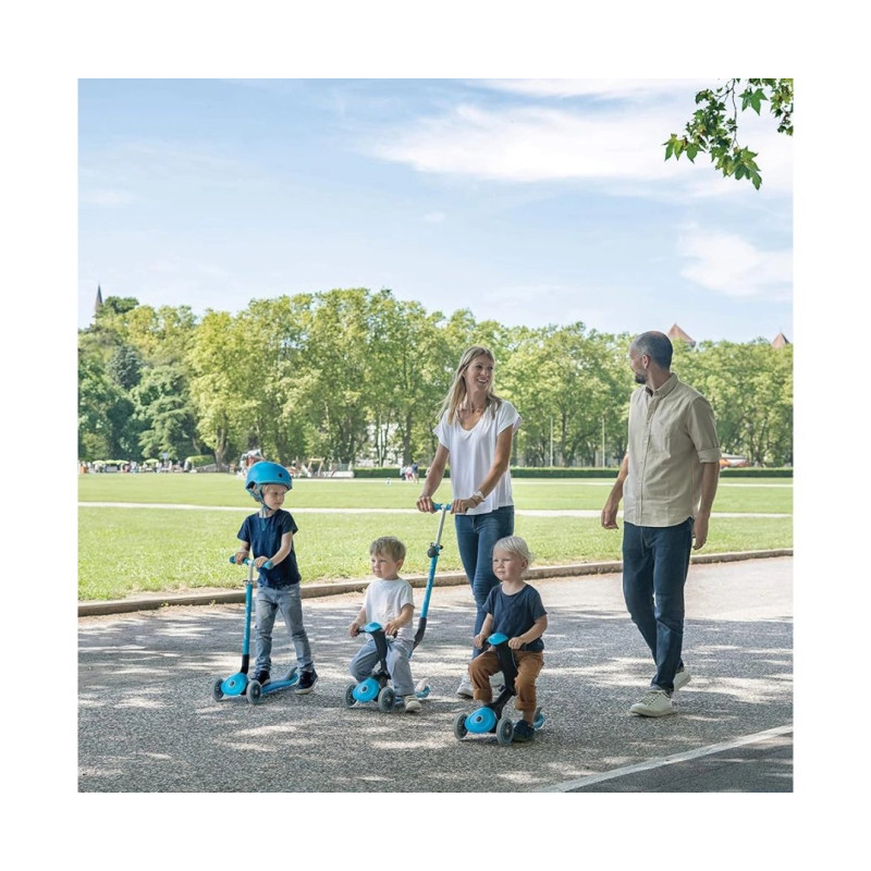 Самокат GLOBBER GO UP DELUXE LIGHTS 5в1 м'ятний, колеса світяться 20/50кг