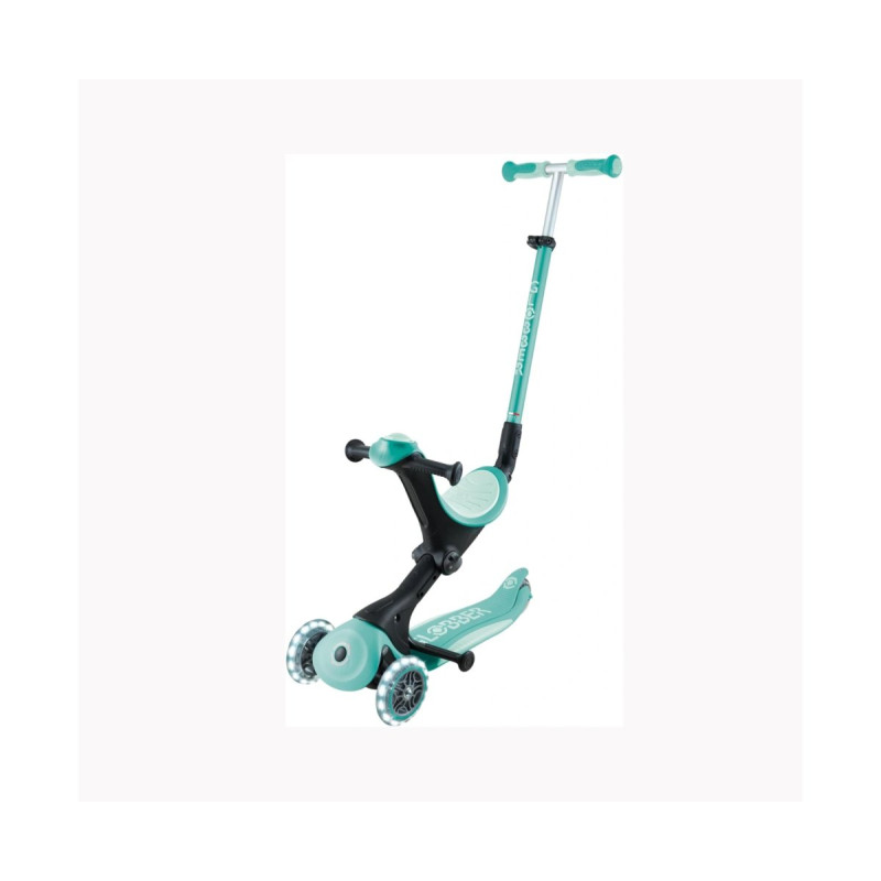Самокат GLOBBER GO UP DELUXE LIGHTS 5в1 м'ятний, колеса світяться 20/50кг