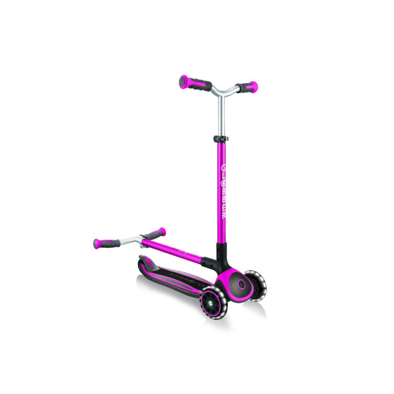 Самокат GLOBBER ER LIGHTS рожевий, колеса з підсвіткою, 50кг, 4+