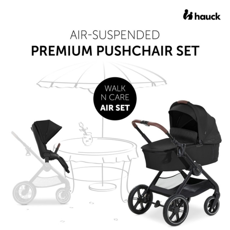 Універсальна коляска 2 в 1 HAUCK Walk N Care air black