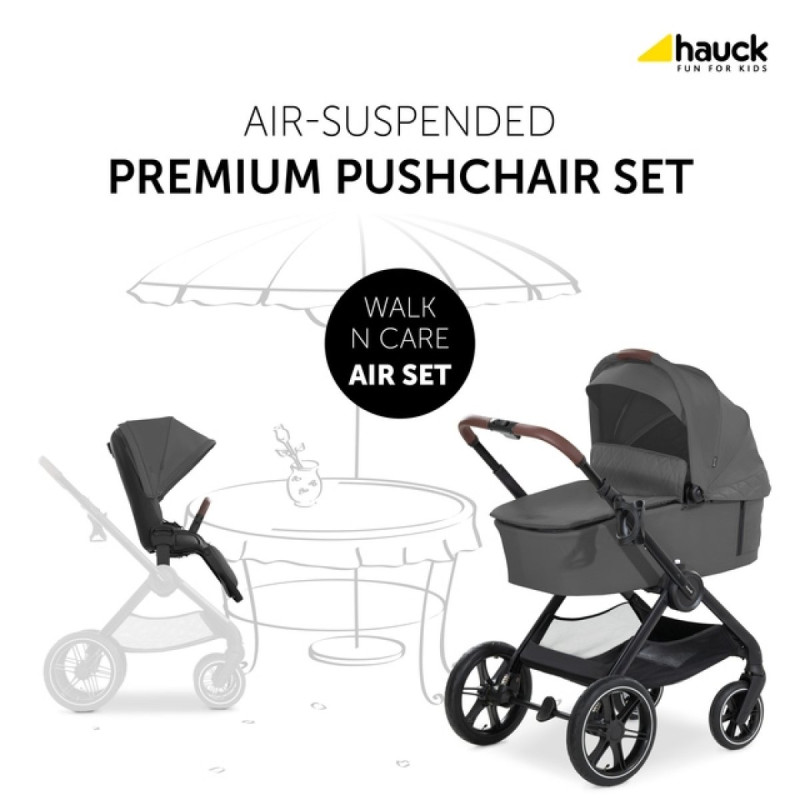 Універсальна коляска 2 в 1 HAUCK Walk N Care air dark grey