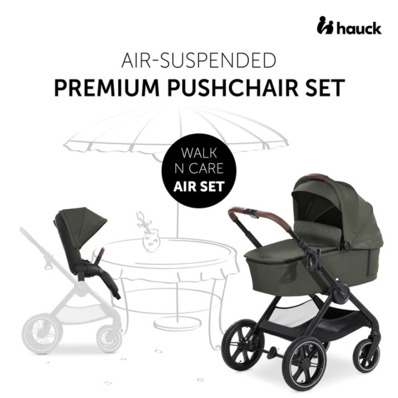 Універсальна коляска 2 в 1 HAUCK Walk N Care air dark olive