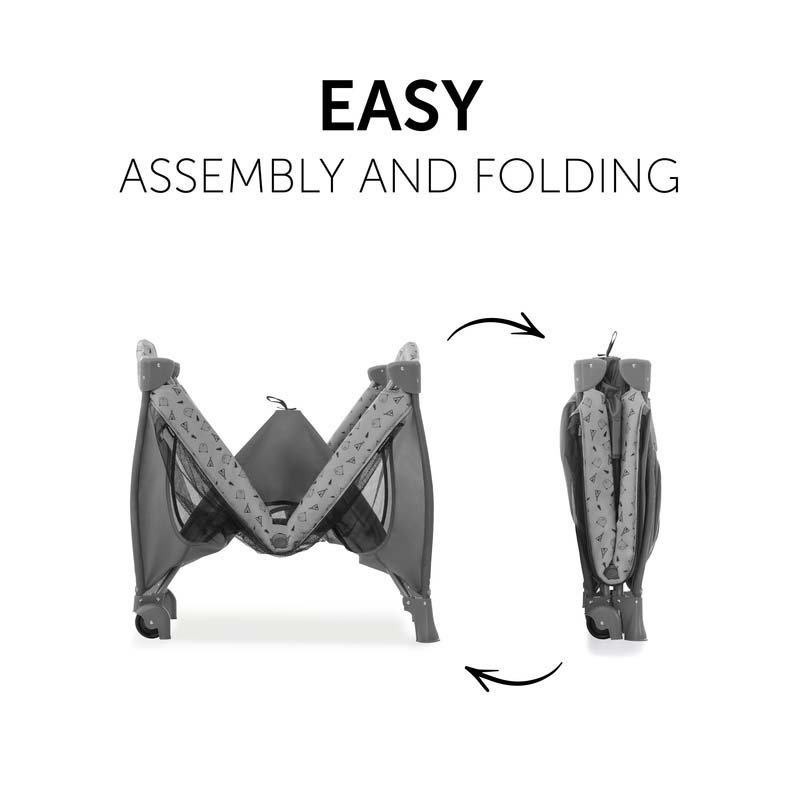 Ліжечко HAUCK Дитячий манеж-Sleep N Play Nordic Grey