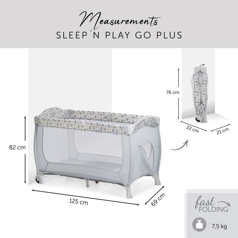 Манеж HAUCK Sleep N Play Go Plus Multicolor black