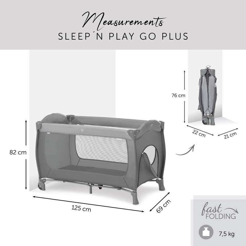 Манеж HAUCK Sleep N Play Go Plus Grey