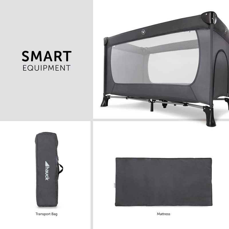 Ліжечко HAUCK Дитячий манеж-Dream N Play Plus Grey