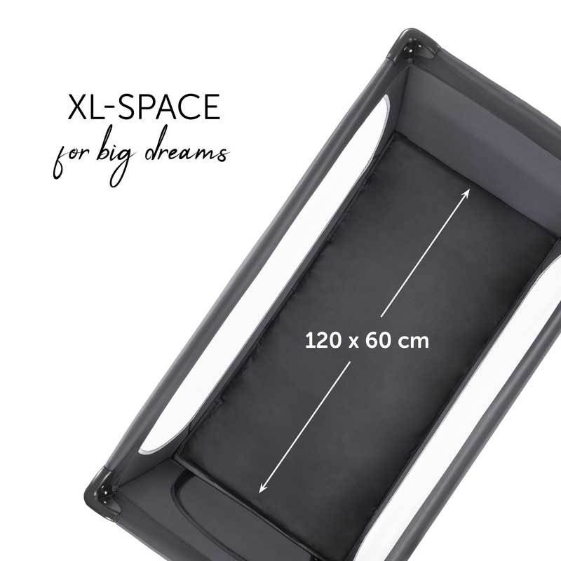 Ліжечко HAUCK Дитячий манеж-Dream N Play Plus Grey