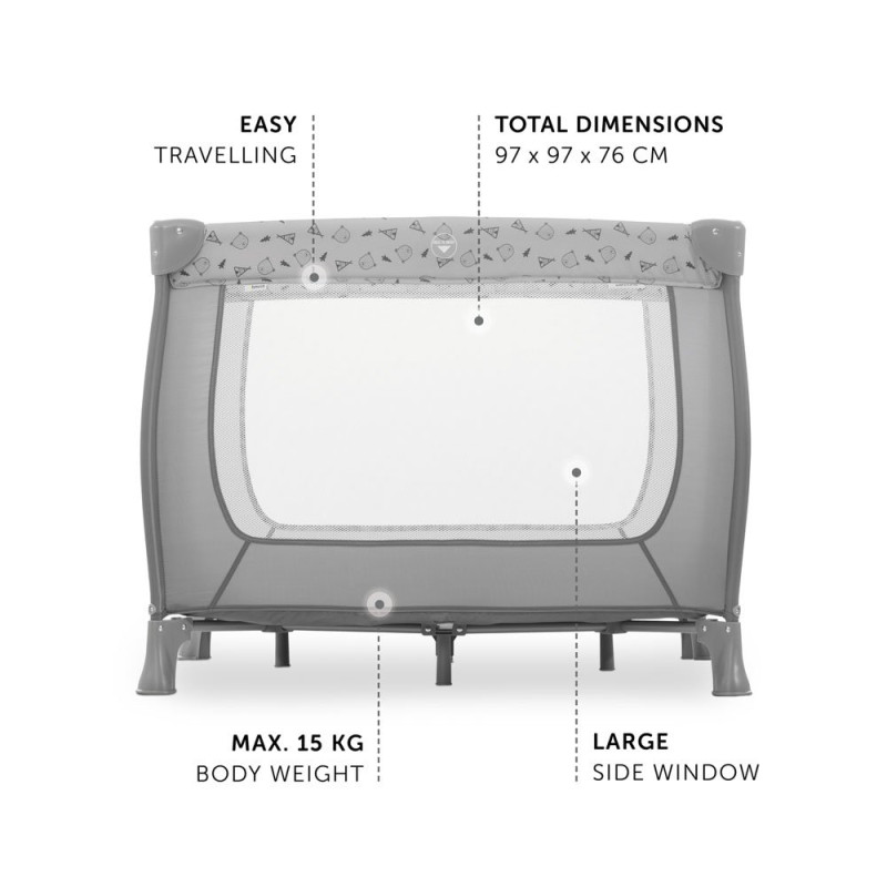 Манеж HAUCK Sleep N Play SQ Nordic Grey