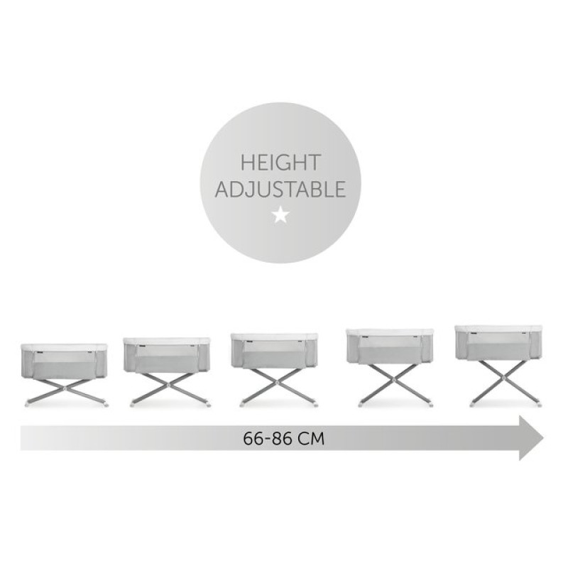 Ліжечко HAUCK Приставне Face to Me 2 Melange Grey