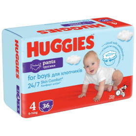 Підгузки Huggies Pant 4 для хлопчиків, 9-14 кг, Jumbo 36 шт