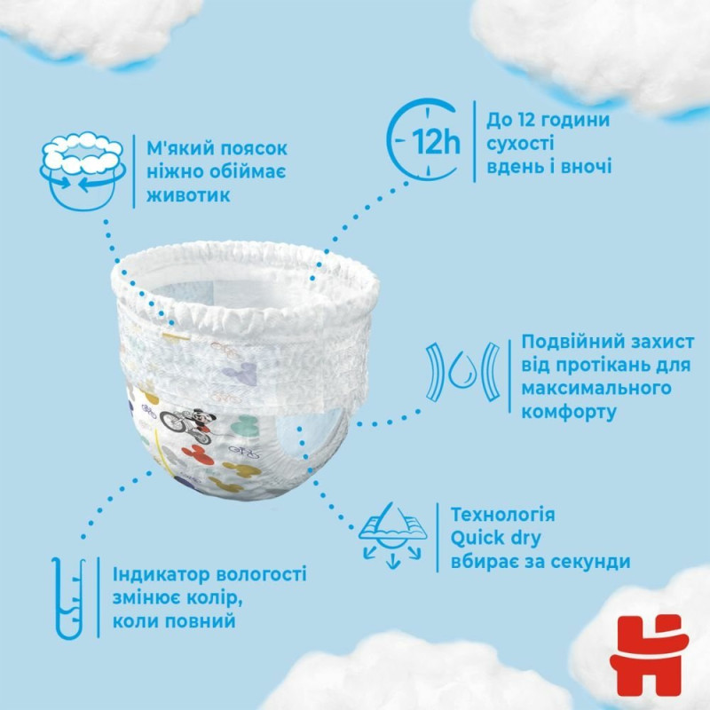 Підгузки Huggies Pant 4 для хлопчиків, 9-14 кг, Jumbo 36 шт